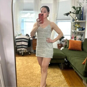 Forever 21 Grey Tunic Mini Sweater Dress